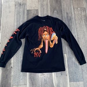 Trippie Redd long sleeve black shirt size M